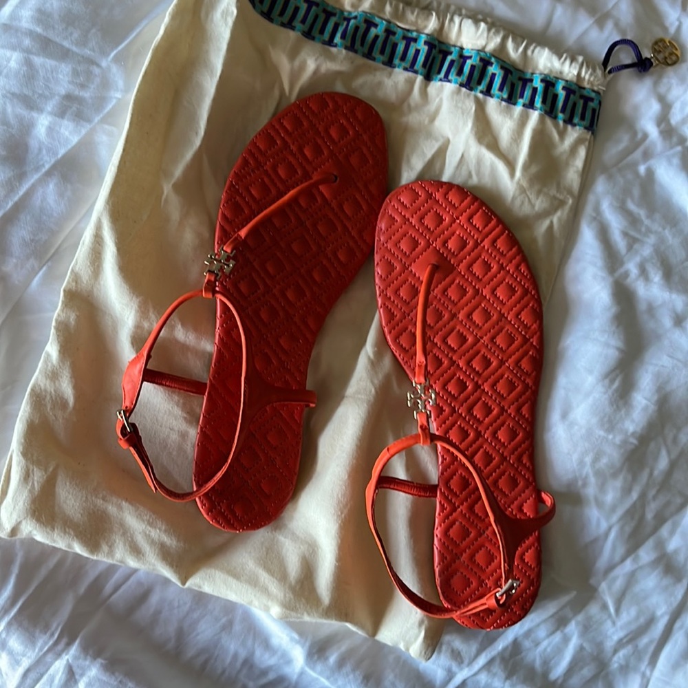 Orange Tory Burch Sandals